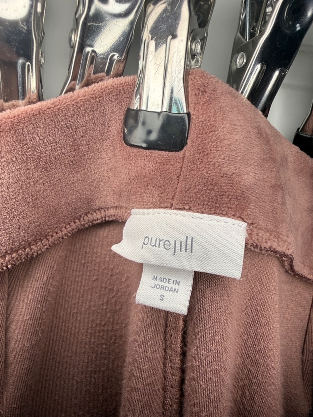 Pure Jill Velvet Wide-Leg Pants in Dusty Mauve - Picture 3 of 3